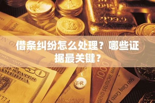 济南借条纠纷怎么处理？哪些证据最关键？