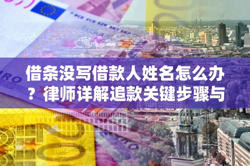 济南借条没写借款人姓名怎么办？律师详解追款关键步骤与证据链构建