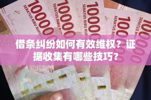 济南借条纠纷如何有效维权？证据收集有哪些技巧？